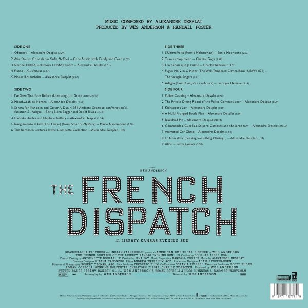 81-5uUg8L._SL1500_.jpg The French Dispatch Original Soundtrack