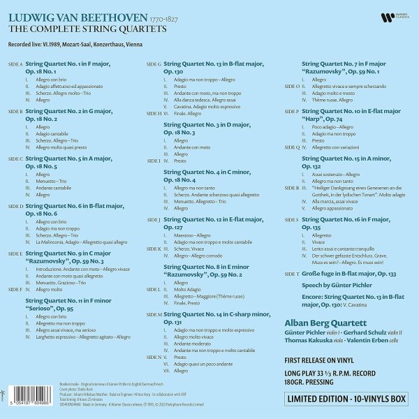 913qzuDItWL._SL1500_.jpg Beethoven: The Complete String Quartets 1989 Live recordings